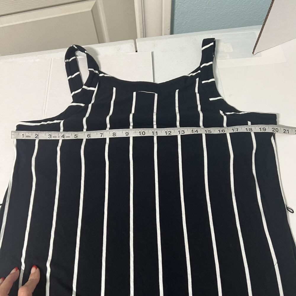 SOMA Super Soft Maxi Bra Dress Striped Size XL Black White Resort Wear Stretch - Picture 9 of 12